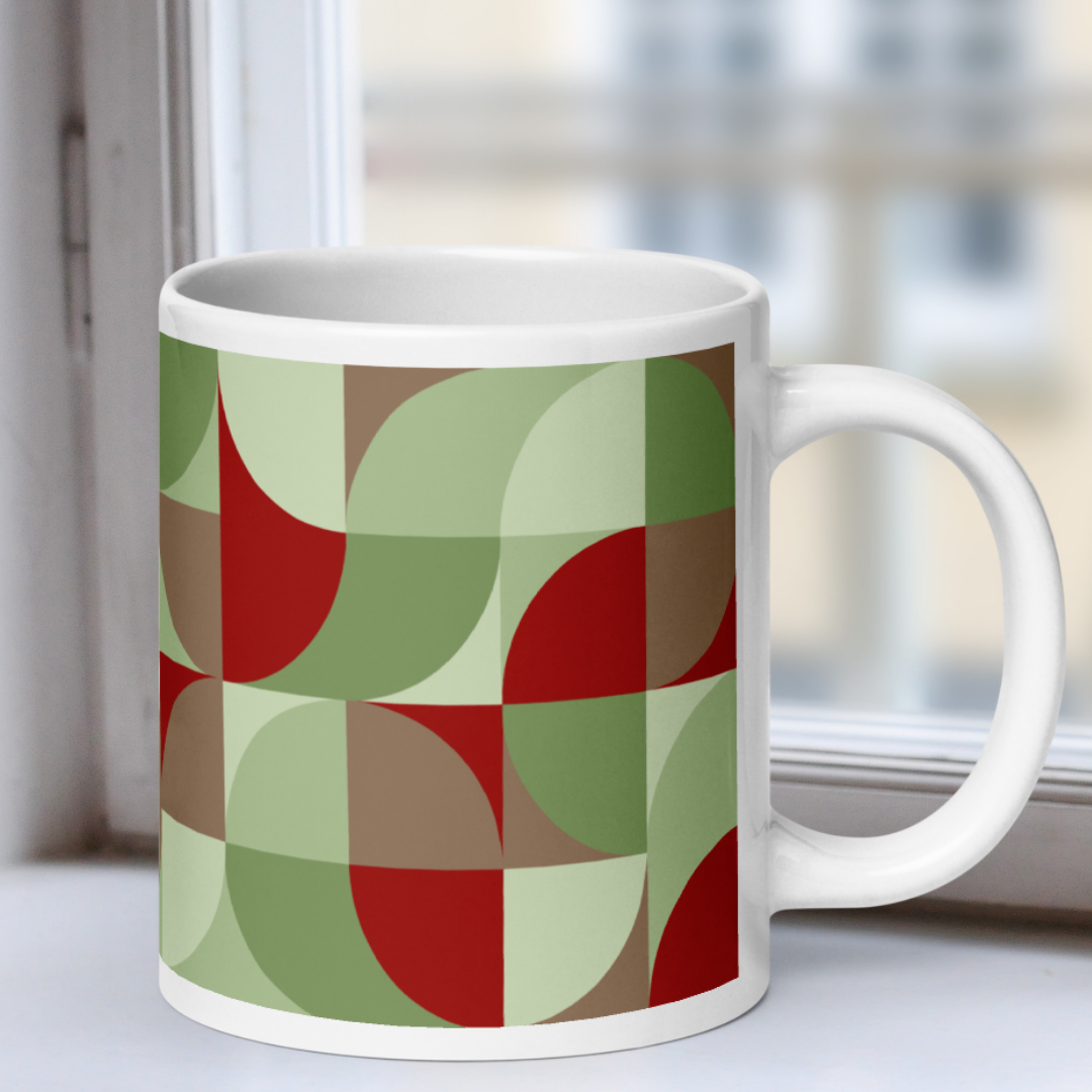 Neo Geo White Mug - Budding Holly