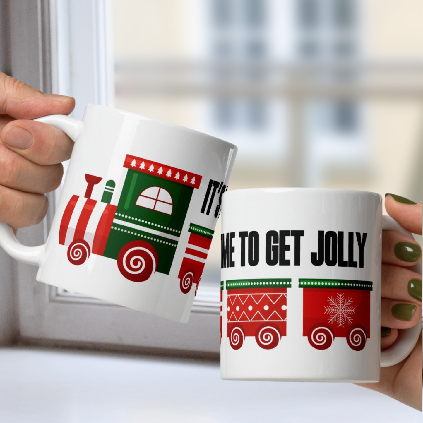 It's Time to Get Jolly White Mug - Choo Choo