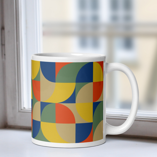 Neo Geo White Mug - Rainbow Lorikeet
