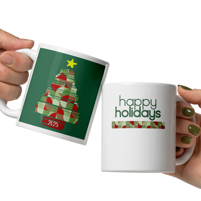 Personalized Neo Geo Christmas Treeo - White Mug