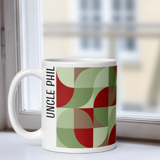 Personalized Neo Geo White Mug - Budding Holly