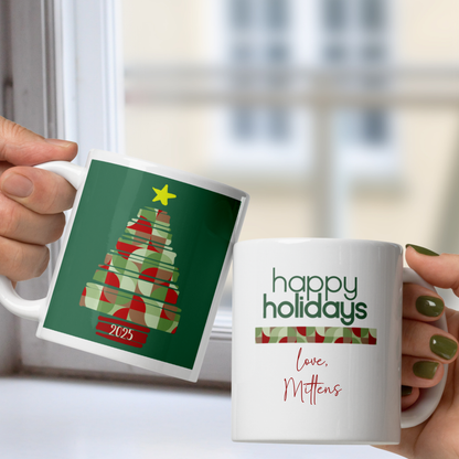 Personalized Neo Geo Christmas Treeo - White Mug