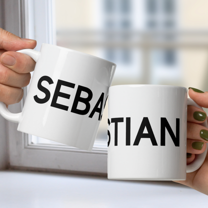 Personalized Name White or Black Mug