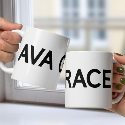 Personalized Name White or Black Mug