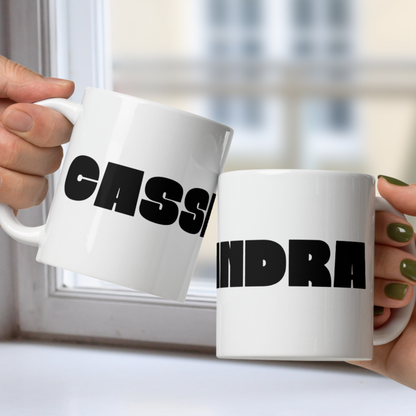 Personalized Name White or Black Mug