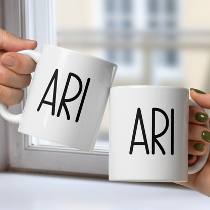 Personalized Name White or Black Mug