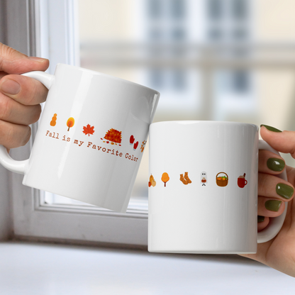 Fall Lovers Message White Mug