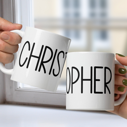 Personalized Name White or Black Mug