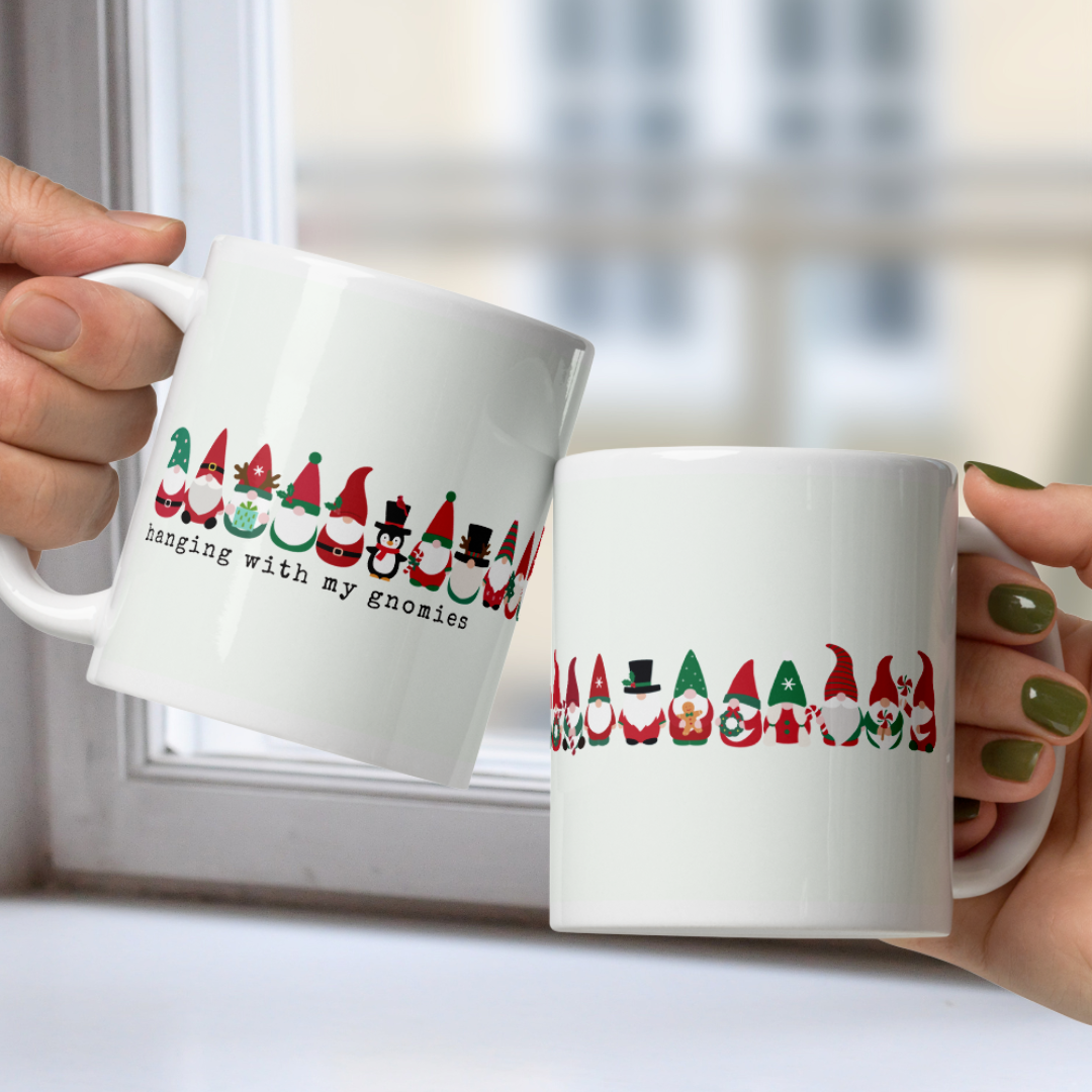 Gnome Lovers Message White Mug