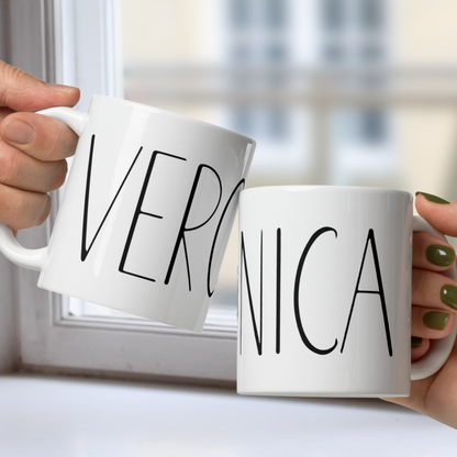 Personalized Name White or Black Mug