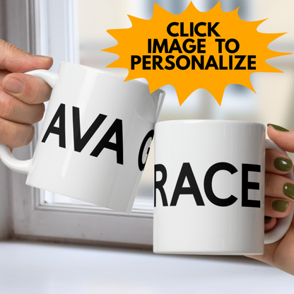 Personalized Name White or Black Mug