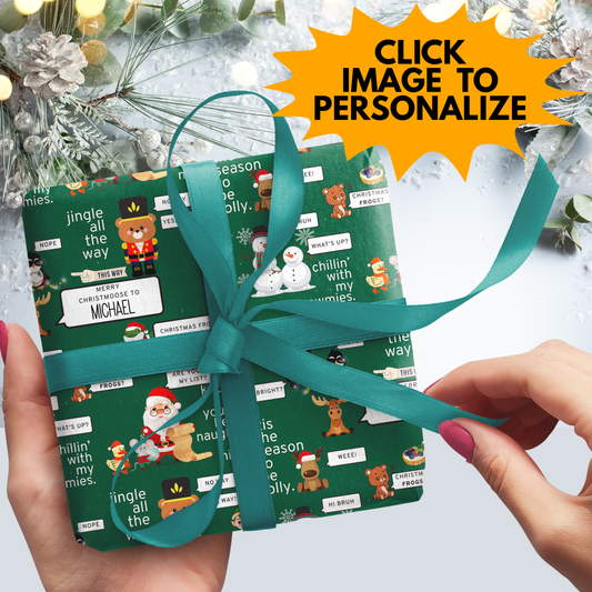 Personalized Christmoose Wrapping paper sheets