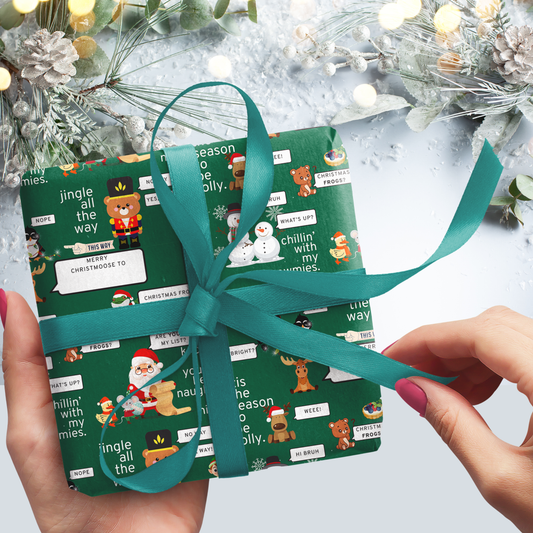 Personalized Christmoose Wrapping paper sheets