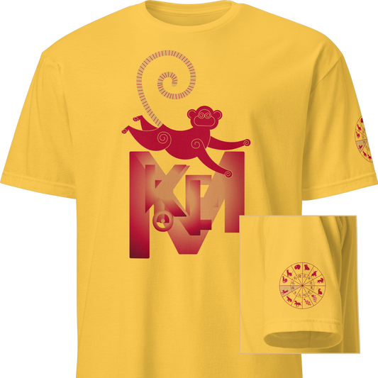 Deco Red Chinese Zodiac T-Shirt - Monkey, Rooster, Dog, Pig