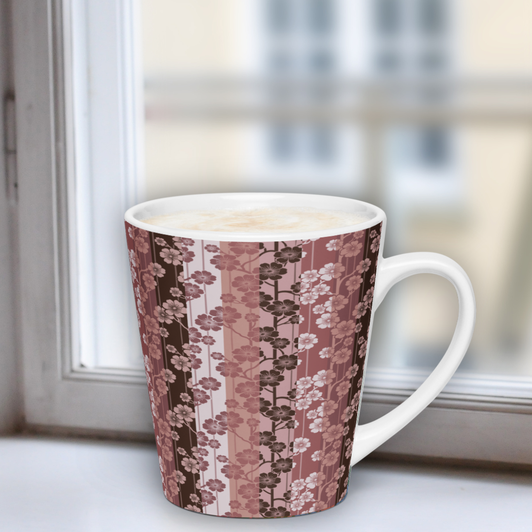 Sakura Stripes Latte Mug - In Bloom