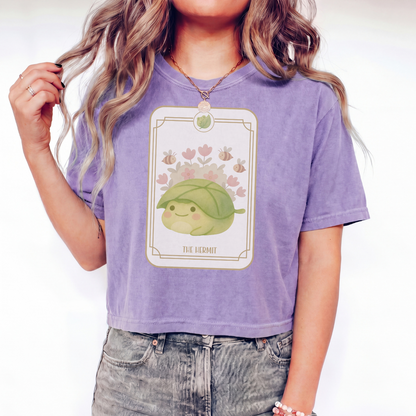 Frog Tarot - The Hermit Women’s Boxy Cropped T-Shirt