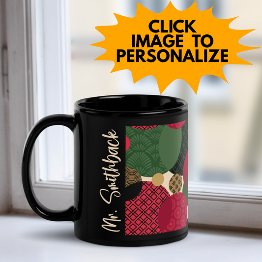 Personalized Benzu Black Mug - Merikurisumasu