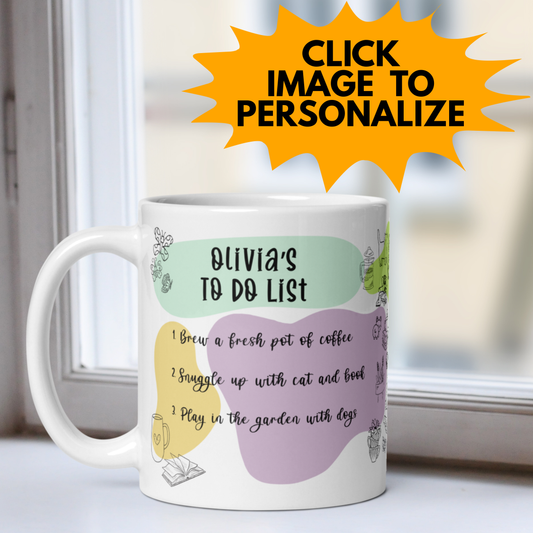 Personalized To Do List White Mug