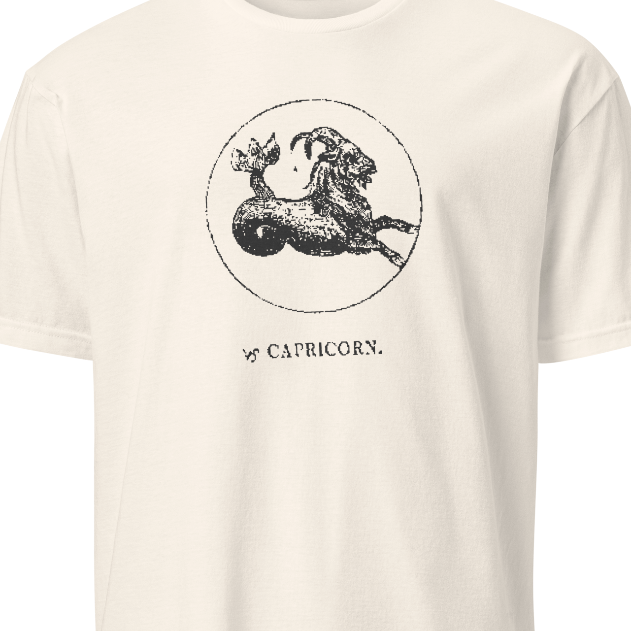 White t-shirt with black logo