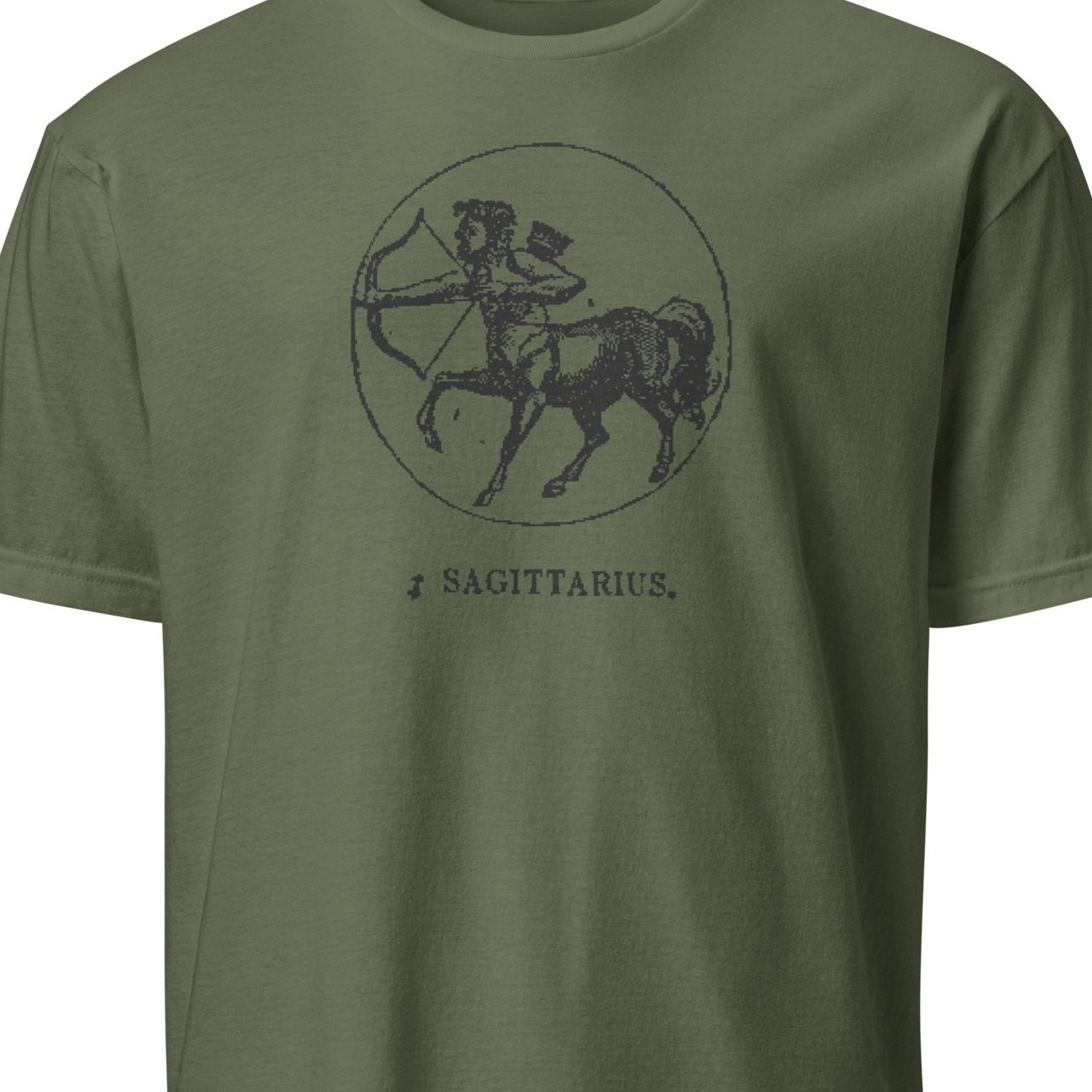 Green t-shirt with zodiac symbol 