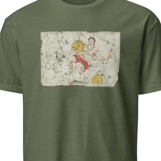 Green t-shirt with a graphic design