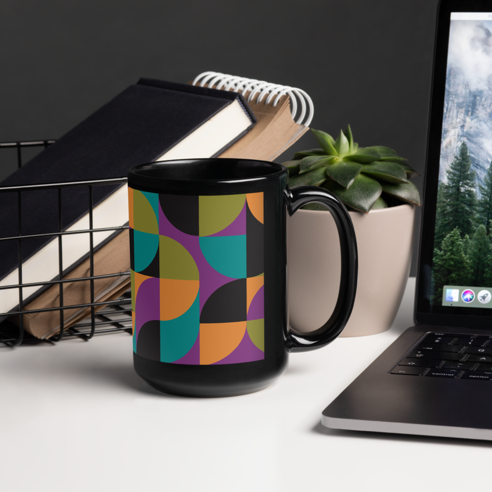 Neo Geo Black Mug - Bird of Paradise