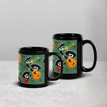 Mid Century Mariachis Black Mug