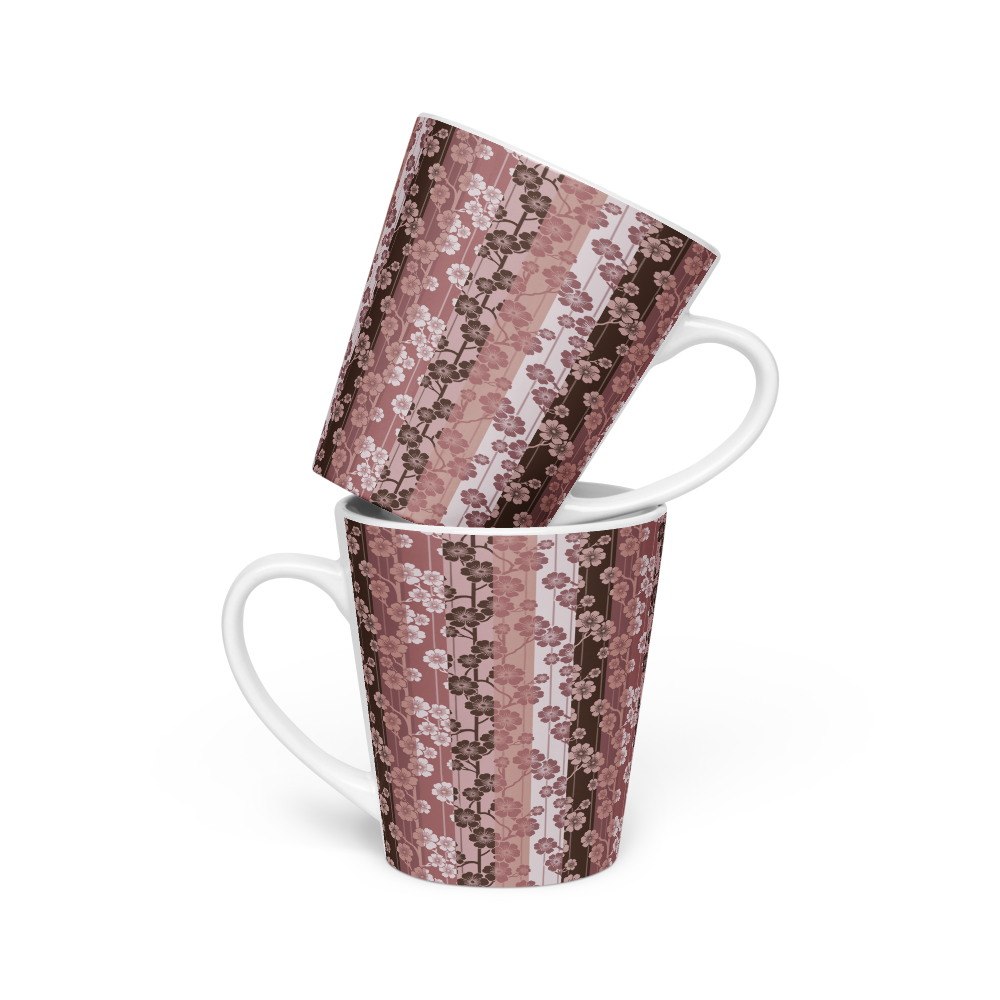 Sakura Stripes Latte Mug - In Bloom