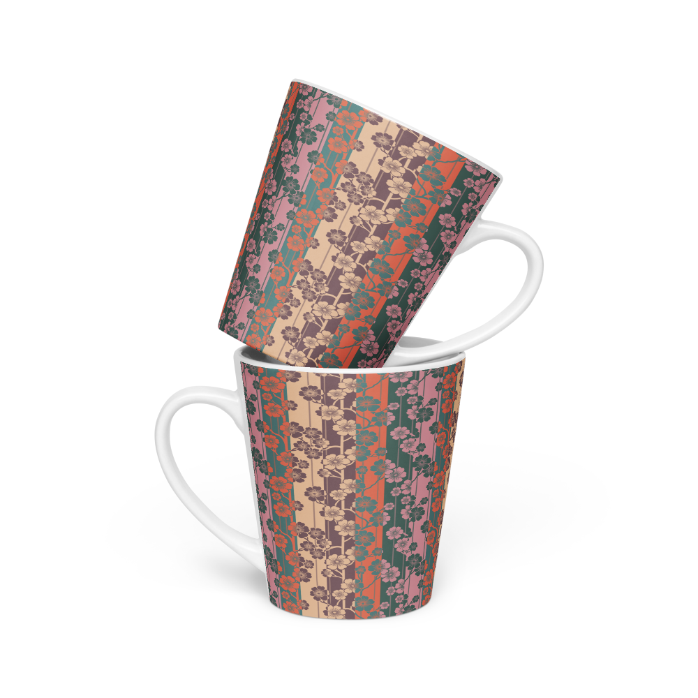 Sakura Stripes Latte Mug - Inyo