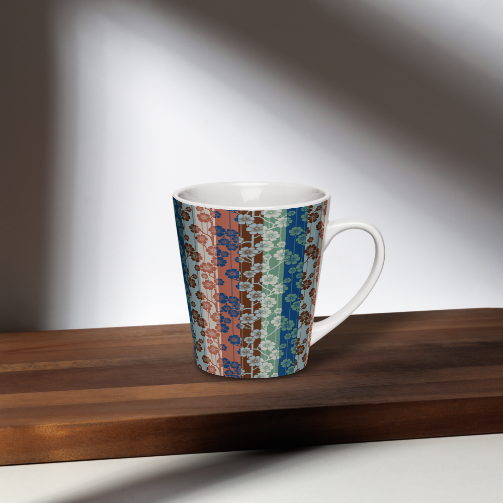 Sakura Stripes Latte Mug - Go Go