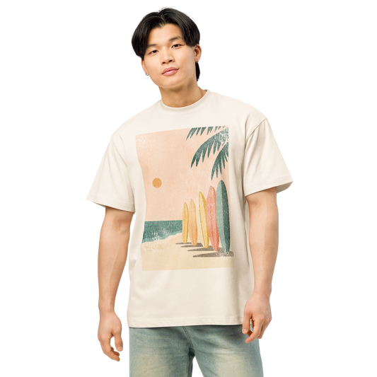Boards on the Beach Men's Big Print Boxy T-Shirt