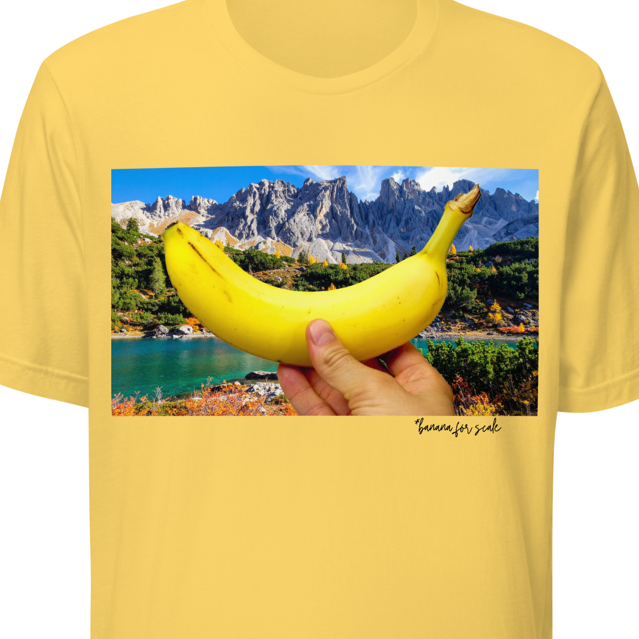 Mountain Vista (banana for scale) -T-shirt