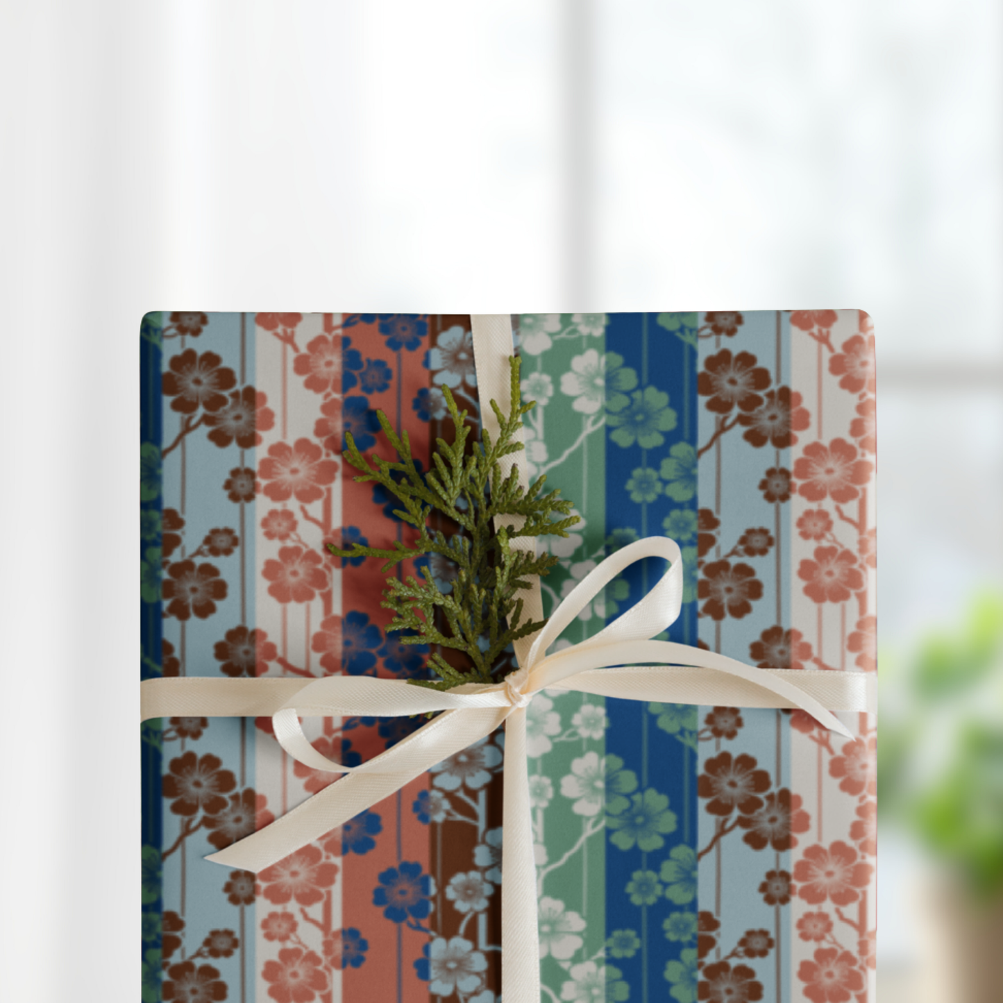 Sakura Stripes Gift Wrap Sheets (set of 3) - Eastern Soujourn