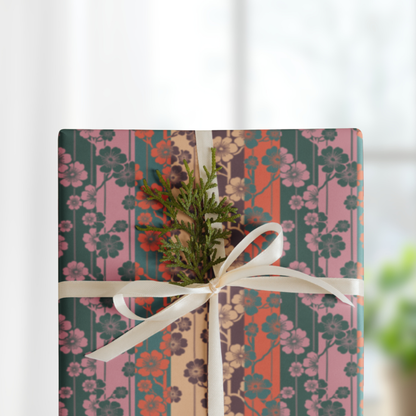 Sakura Stripes Gift Wrap Sheets (set of 3) - Eastern Soujourn