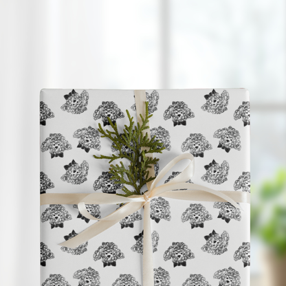 Miniature Poodle Doodle Gift Wrap Sheets (set of 3) - Nico