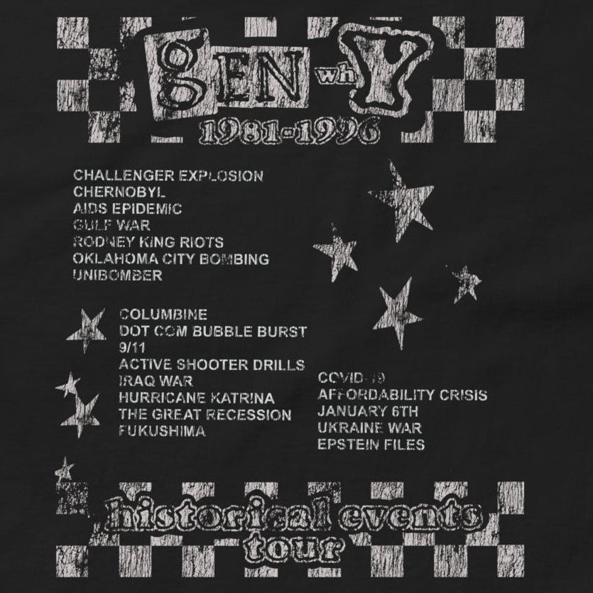 Millennials Are Tired - Vintage Concert Style T-Shirt
