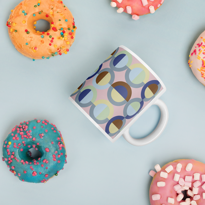 Mannos White Mug- Blueberry Bananos Split