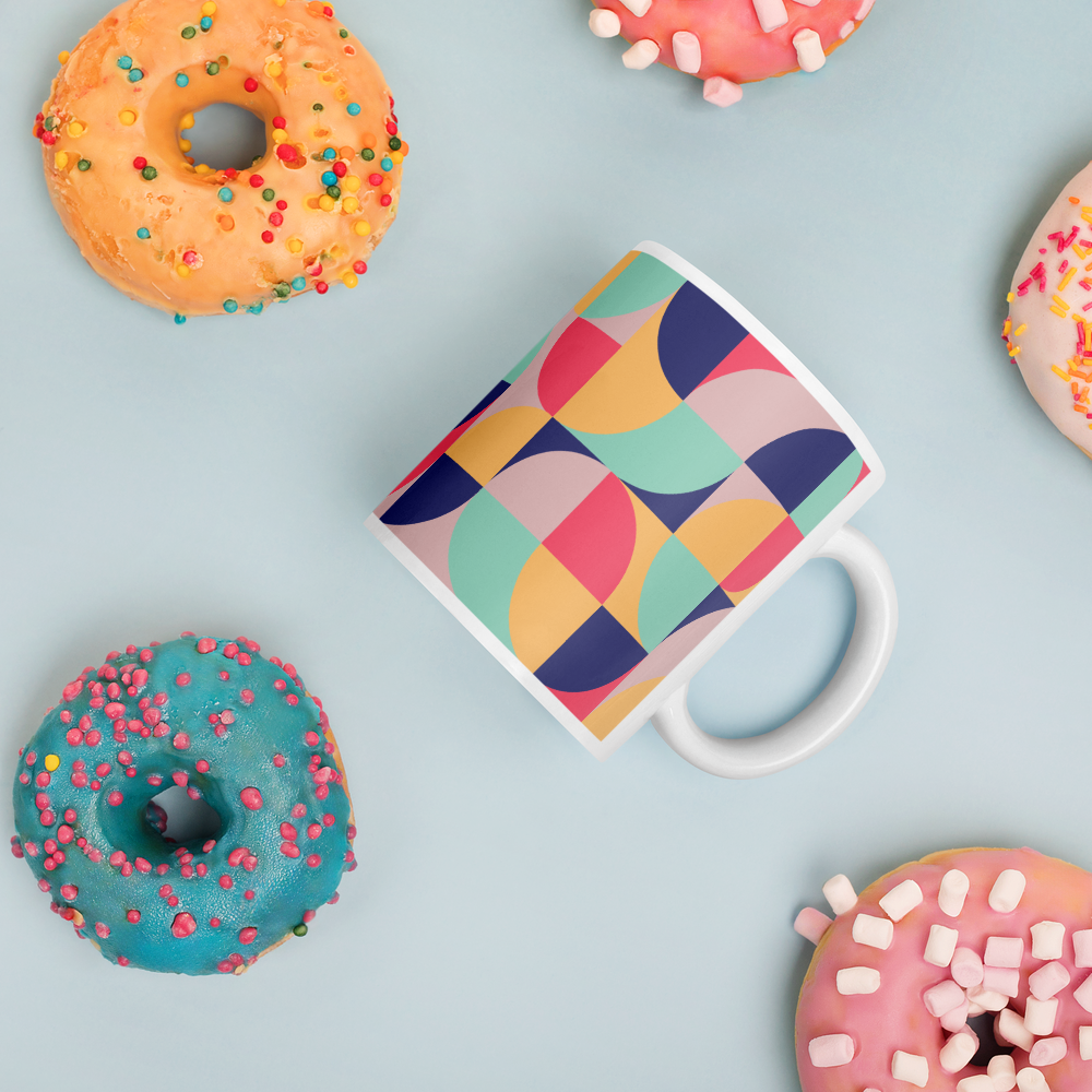 Neo Geo White Mug - Bubble Gum Ice Cream