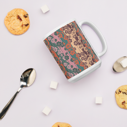 Sakura Stripes White Mug - Inyo