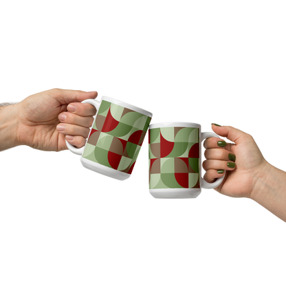 Neo Geo White Mug - Budding Holly