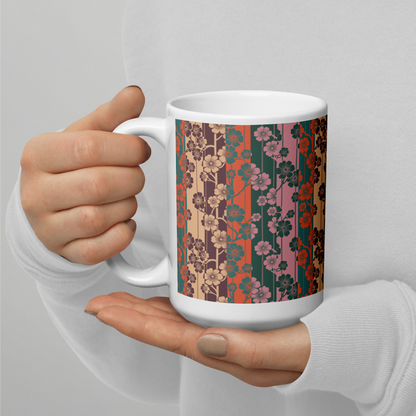 Sakura Stripes White Mug - Inyo