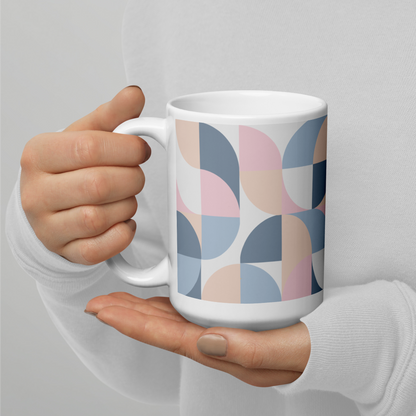 Neo Geo White Mug - Cotton Candy Cloud