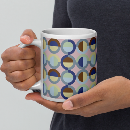 Mannos White Mug- Blueberry Bananos Split