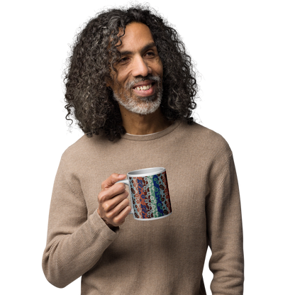 Sakura Stripes White Mug - Go Go