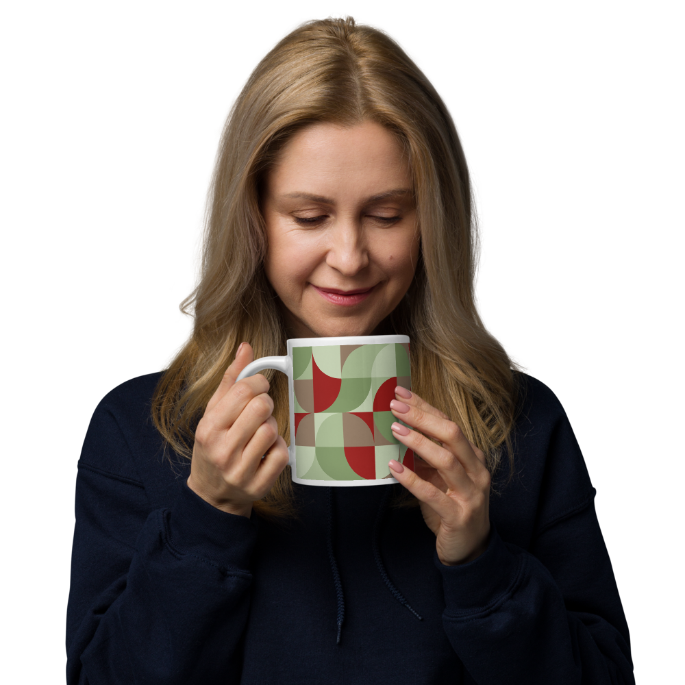 Neo Geo White Mug - Budding Holly