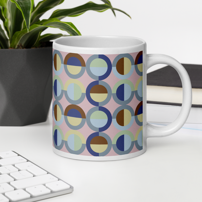 Mannos White Mug- Blueberry Bananos Split