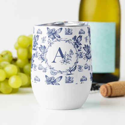 Monogrammed Les Fees Enchantees Wine Tumbler - Blue