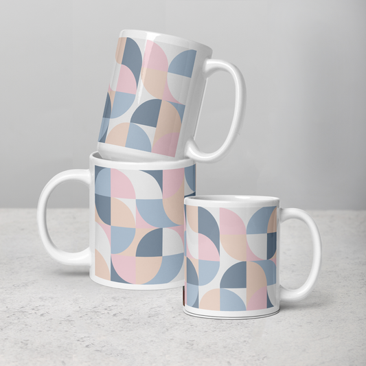 Neo Geo White Mug - Cotton Candy Cloud