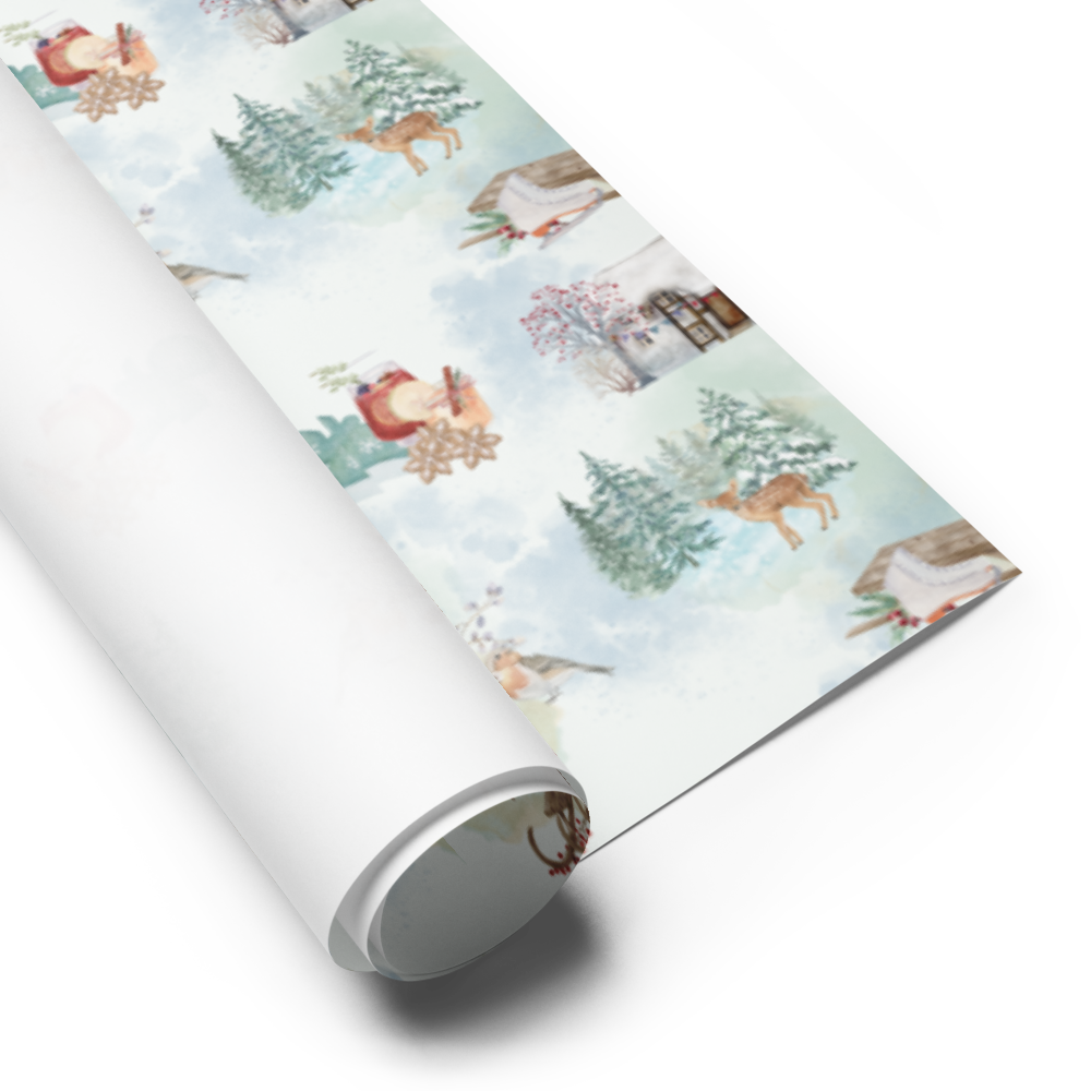 Wild Winter Woods Gift Wrap Roll