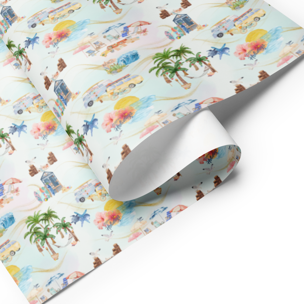 Have A Beachin' Holiday Gift Wrap Roll